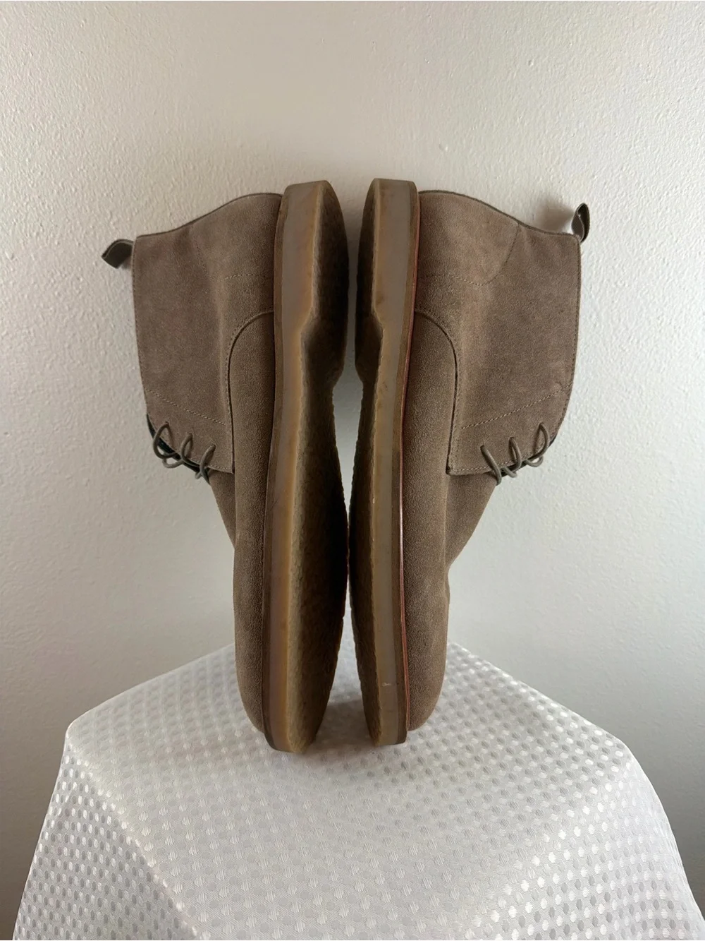 Nordstrom Men’s Chukka Suede Grey Tan Boot Size 12